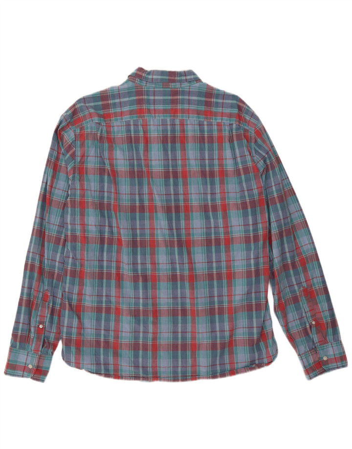 J. Crew Mens Slim Shirt XL Blue Check Cotton