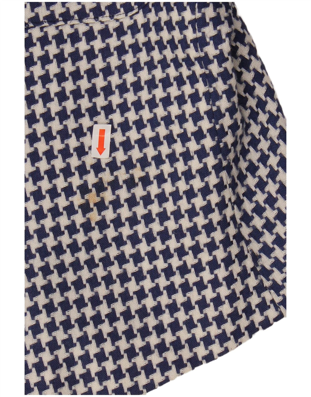 NORTON MCNAUGHTON Womens Crop Blazer Jacket UK 14 Medium Blue Houndstooth