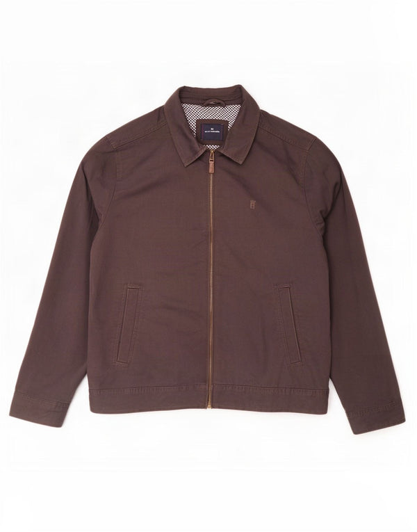 Marks & Spencer Herre Blue Harbor Bomber Jacket UK 42 XL Brun Bomuld