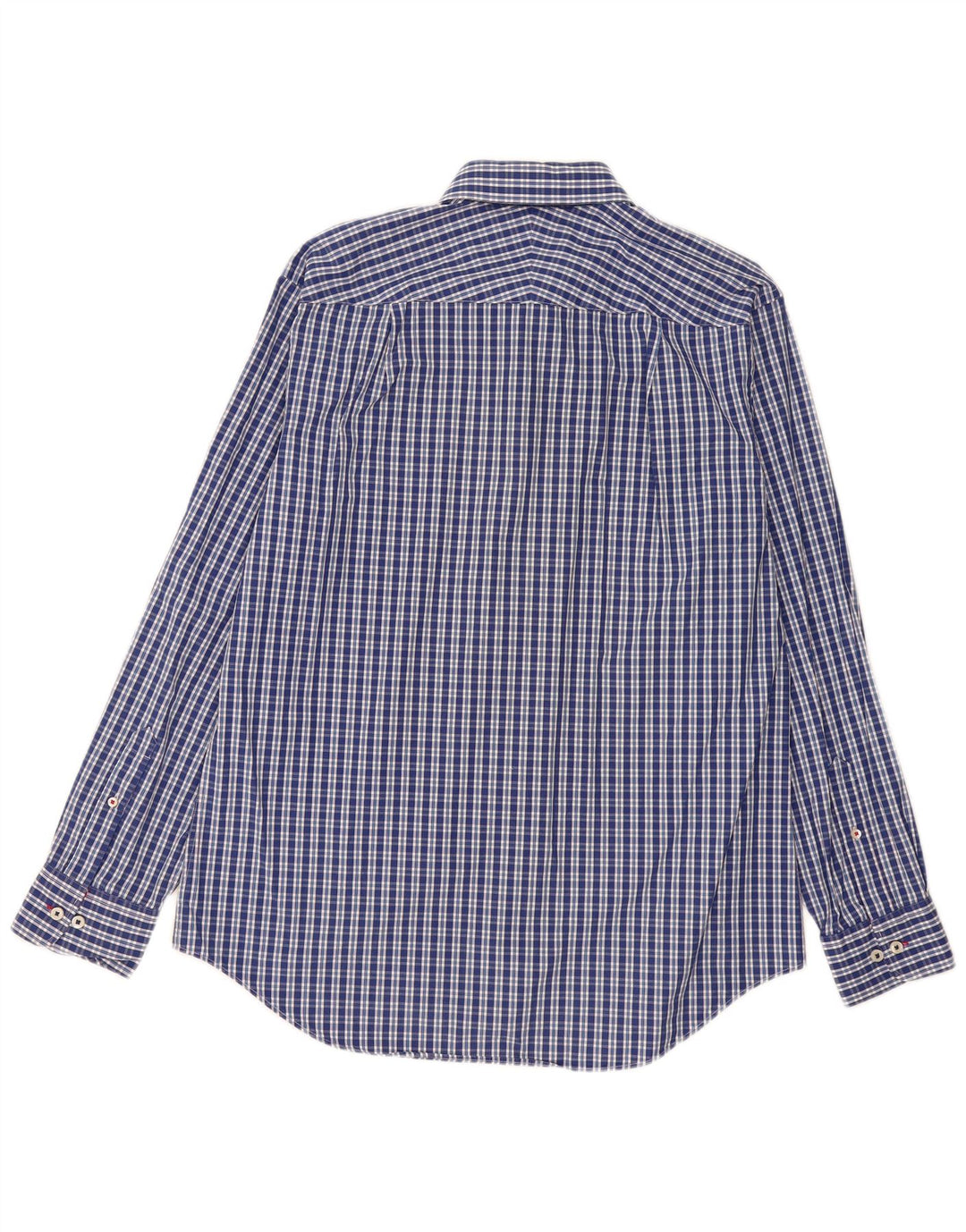Charles Tyrwhitt Mens Shirt Large Blue Check Cotton