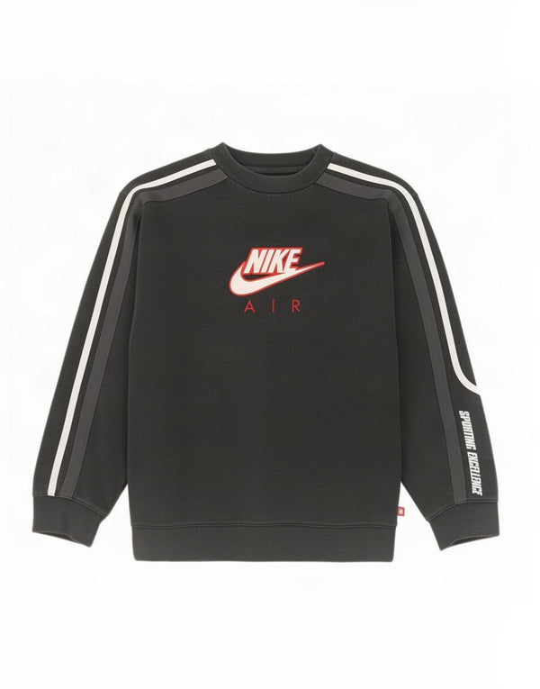 Nike Jungen-Sweatshirt mit Grafik, 12–13 Jahre, Größe L, schwarze Baumwolle