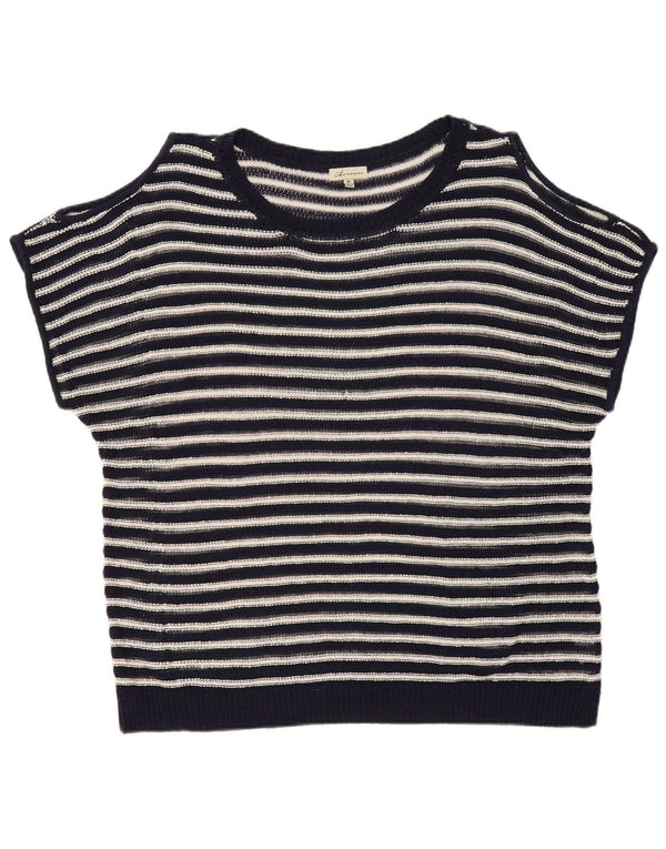 Marks & Spencer Robe tunique à épaules dénudées pour femme UK 18 XL Bleu marine rayé