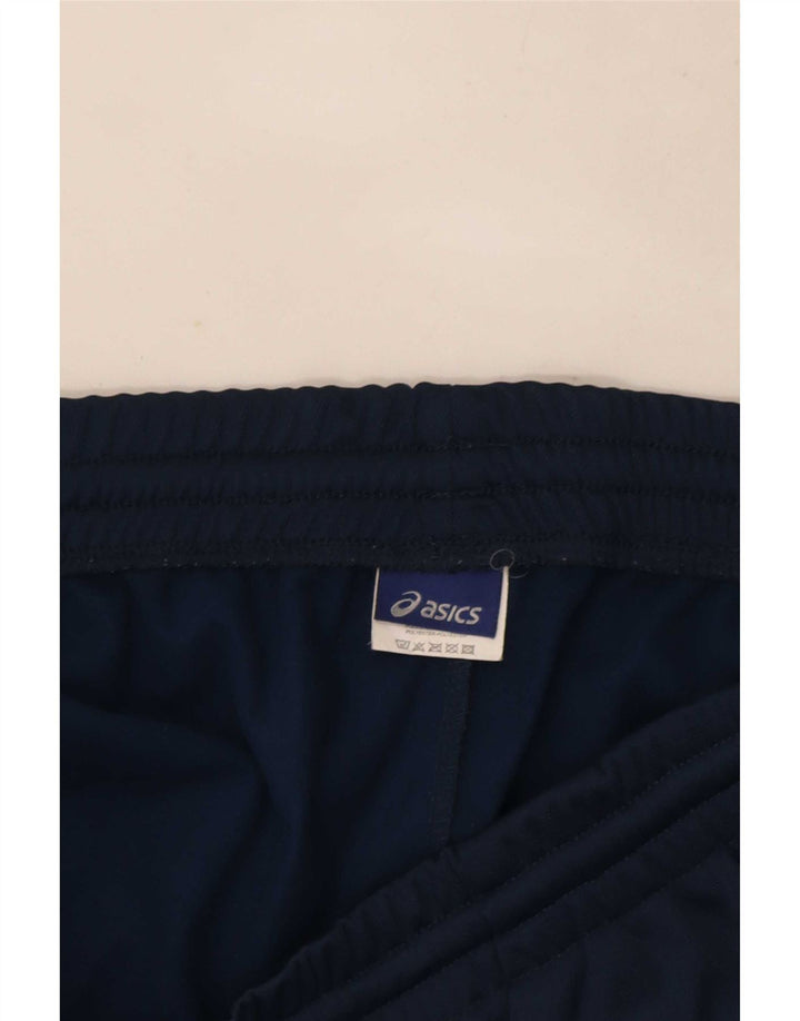 Pantaloni da tuta da uomo Asics grandi in poliestere blu navy