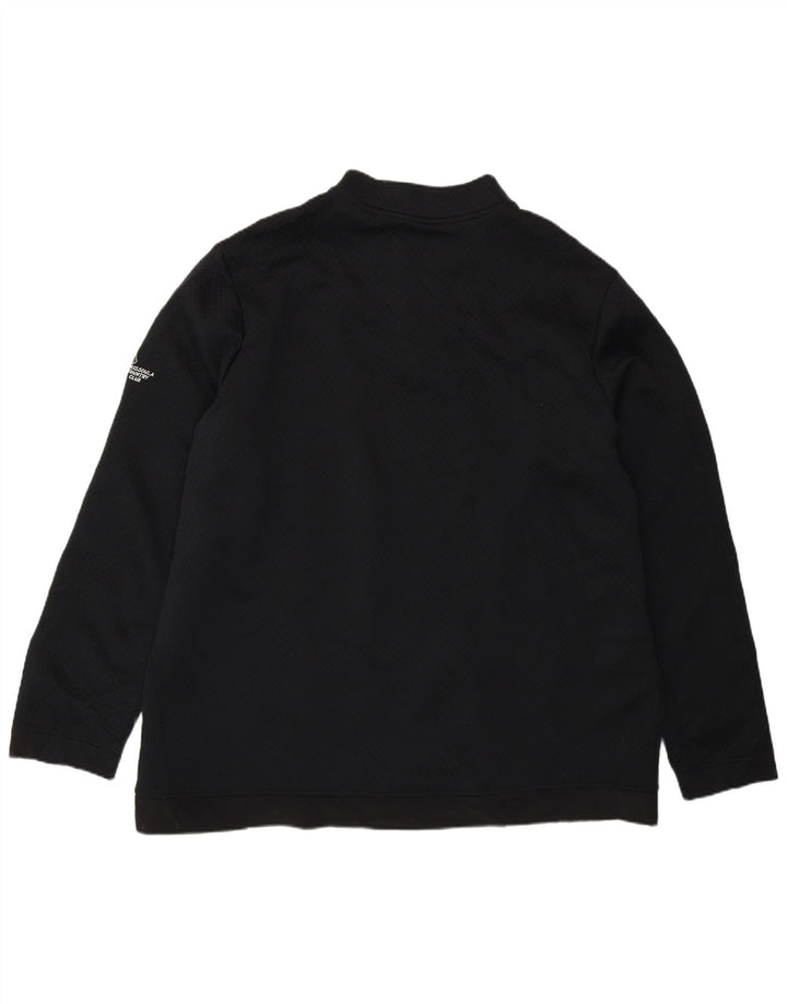 Adidas Herren-Sweatshirt mit Reißverschluss, 2XL, schwarzes Polyester