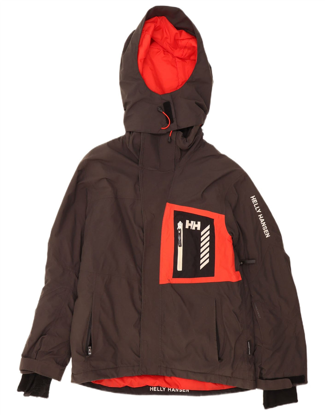Helly Hansen Vindjakke med hætte til mænd UK 36 Small Grey Colourblock