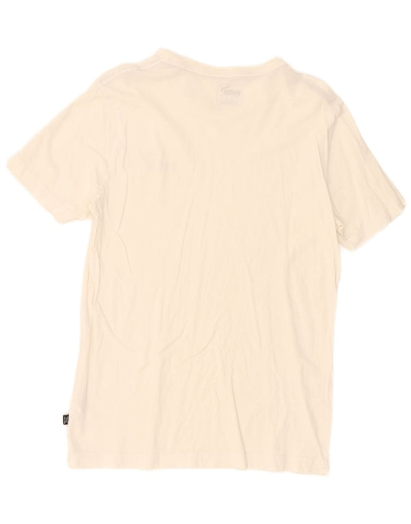 Puma Herren T-Shirt Top Small Weiß Baumwolle