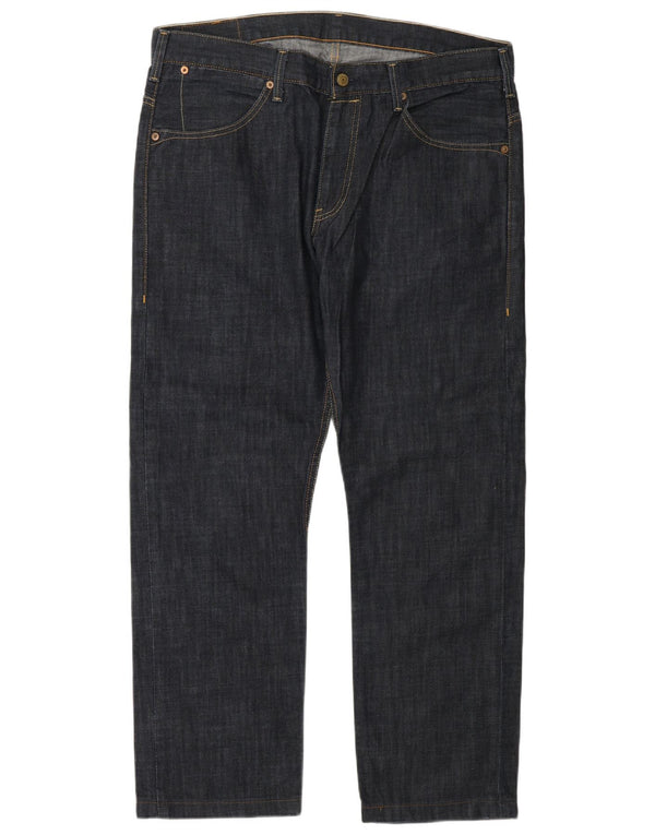 Levi's Mens 504 Straight Jeans W36 L32 Navy Blue Cotton