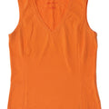 Eddie Bauer Womens Vest Top UK 10 Small Orange Cotton