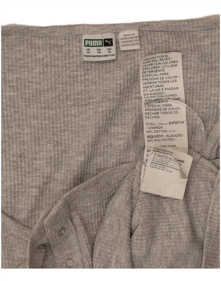 Puma Womens Long Sleeve Crop Top UK 18 XL Grey