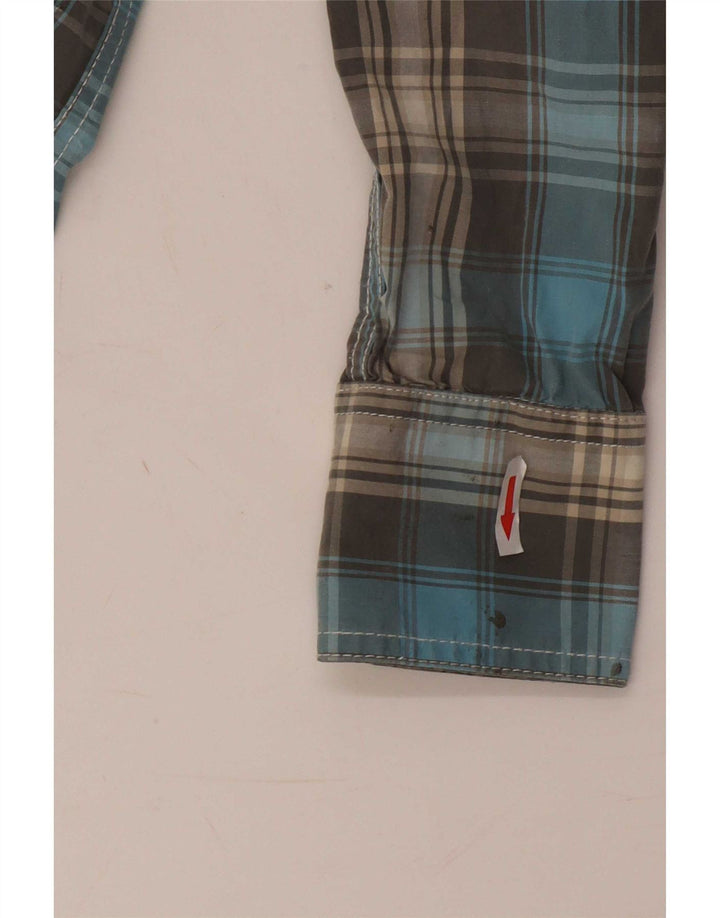 Camisa Superdry Hombre De Algodón A Cuadros Azul Medio