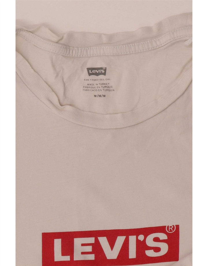 Levi's Mens Graphic T-Shirt Top Medium White