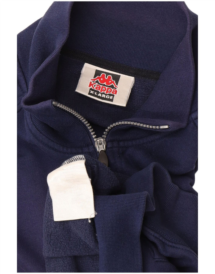 Kappa Mens Tracksuit Top Jacket XL Navy Blue Cotton