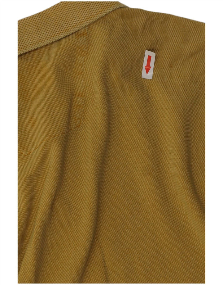 Camel Active Mens Raw Dyed Polo Shirt Large Yellow Cotton