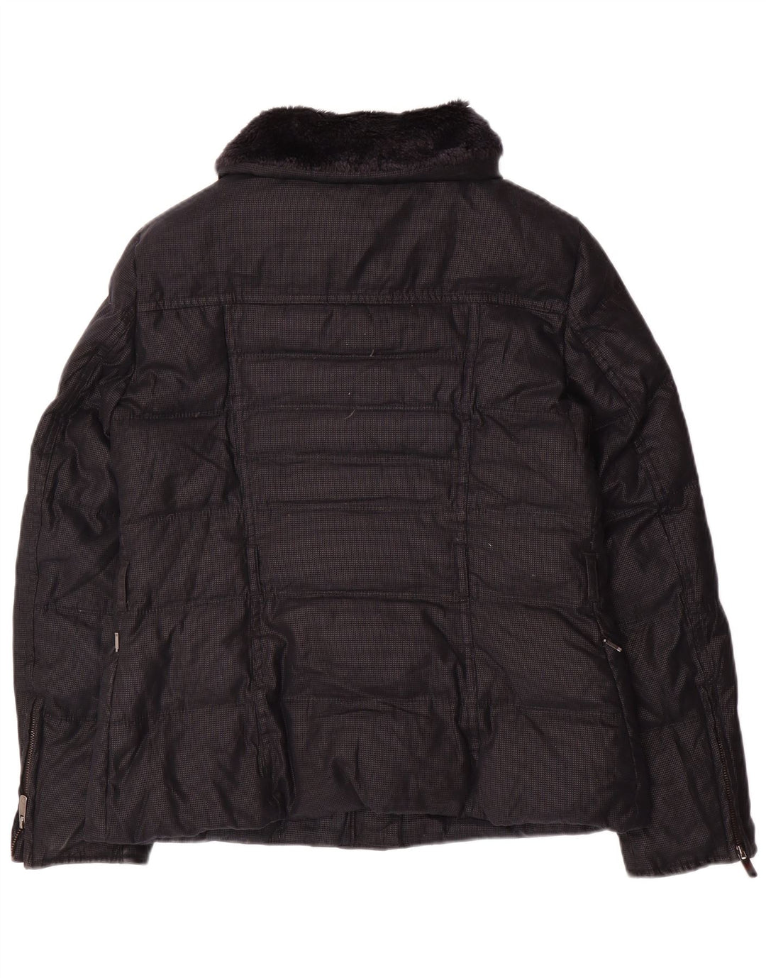 Zara Womens Padded Jacket UK 14 Large Black Acrylic