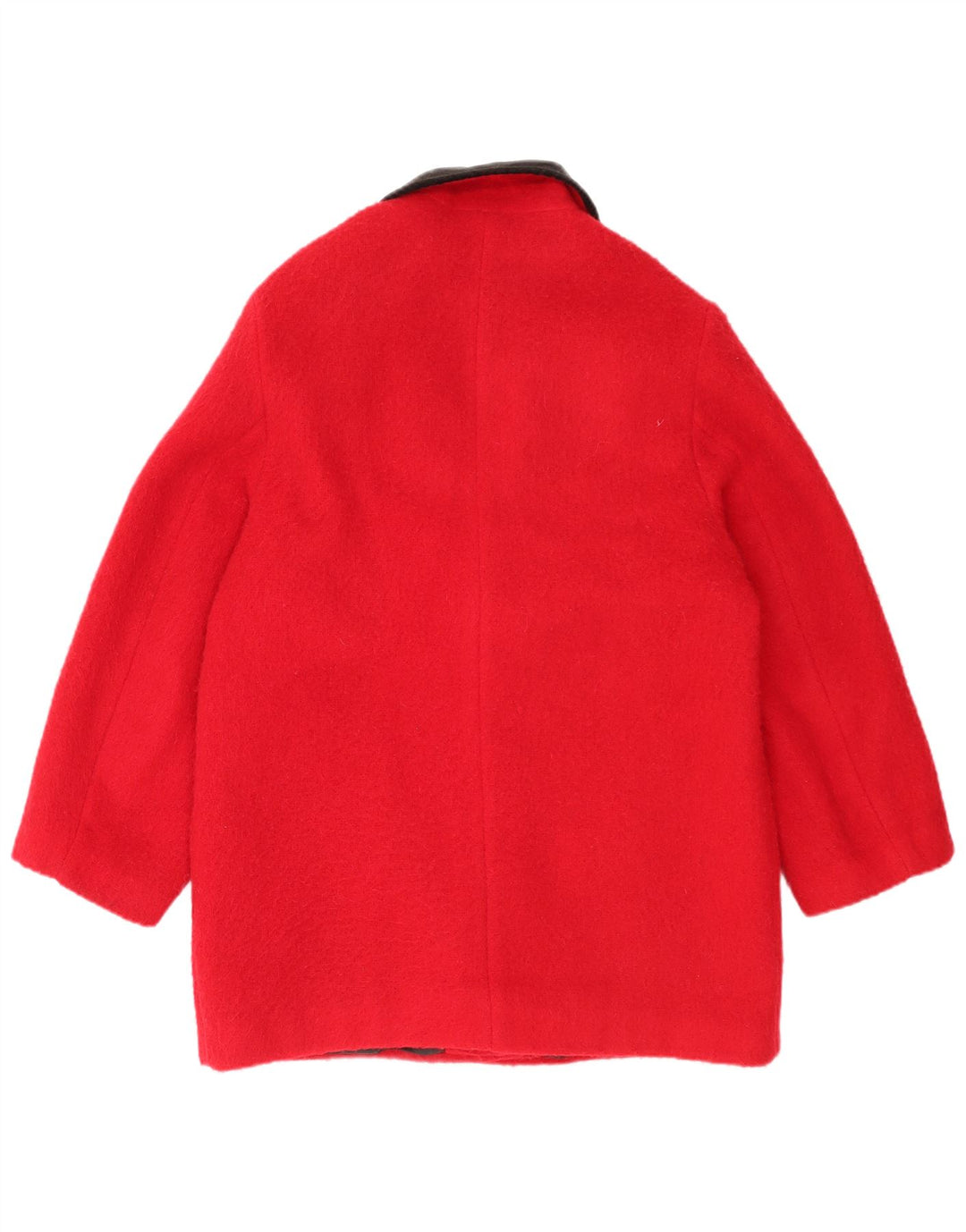 C&A Womens 3/4 Sleeve Double Breasted Coat UK 14 Medium Red Wool