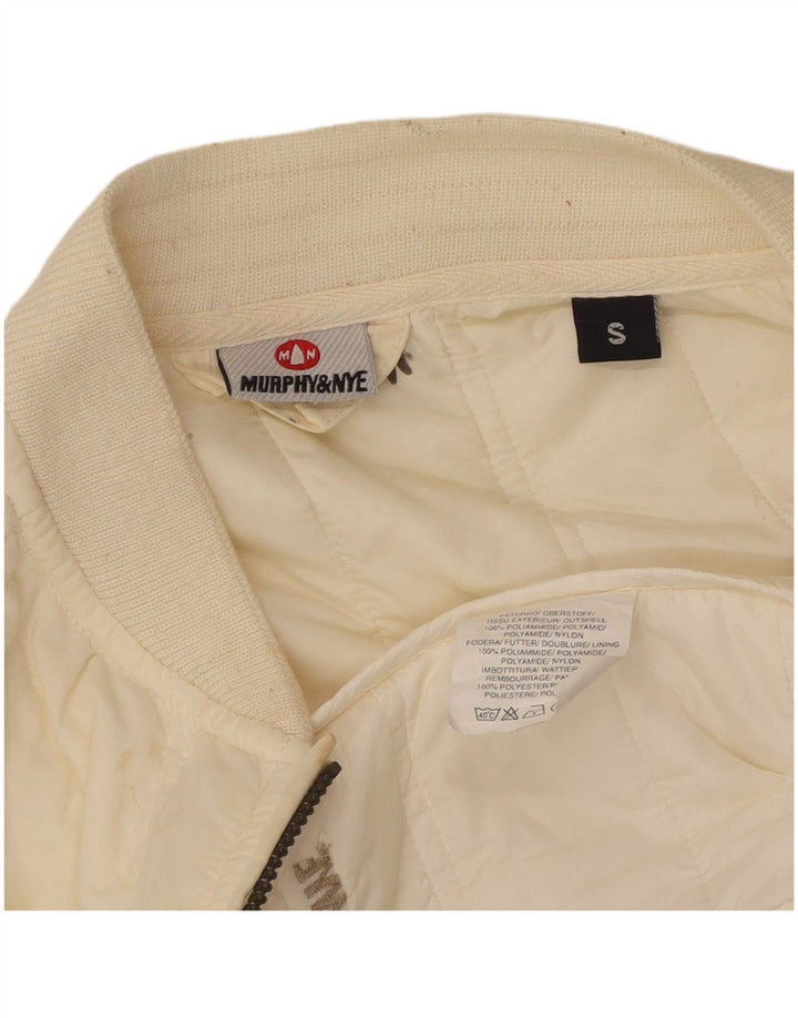 Gilet imbottito da donna Murphy & Nye UK 10 piccolo in poliammide bianco sporco