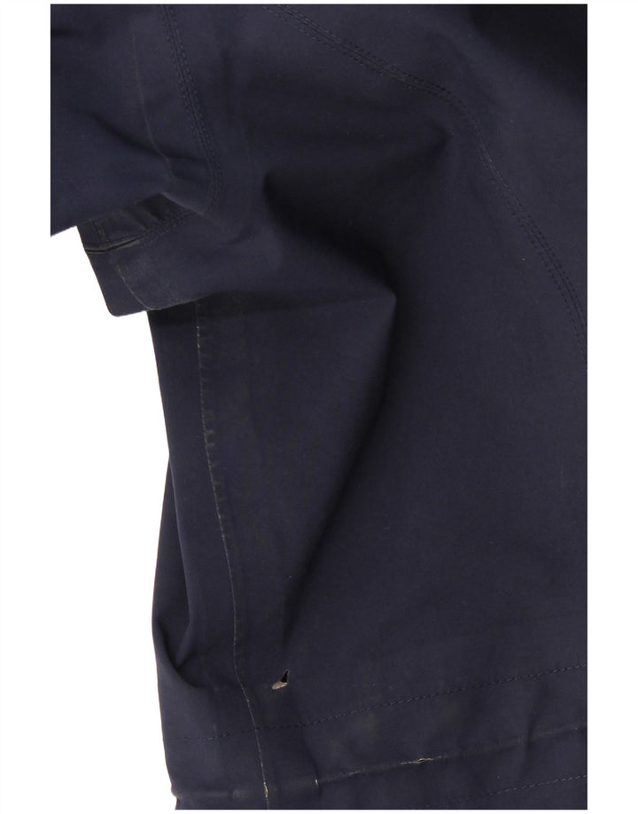 BERGHAUS Womens Hooded Rain Jacket UK 12 Medium Navy Blue Polyester