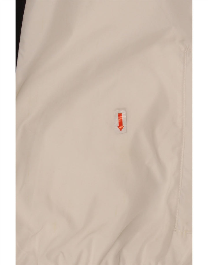 GUESS Womens Oversized Graphic Windbreaker Jacket UK 10 Small White