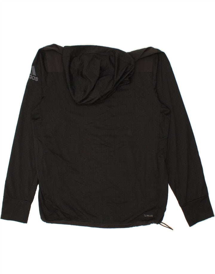 ADIDAS Mens Graphic Hoodie Jumper Large Black Spotted Polyester Vintage Adidas and Second-Hand Adidas from Messina Hembry 