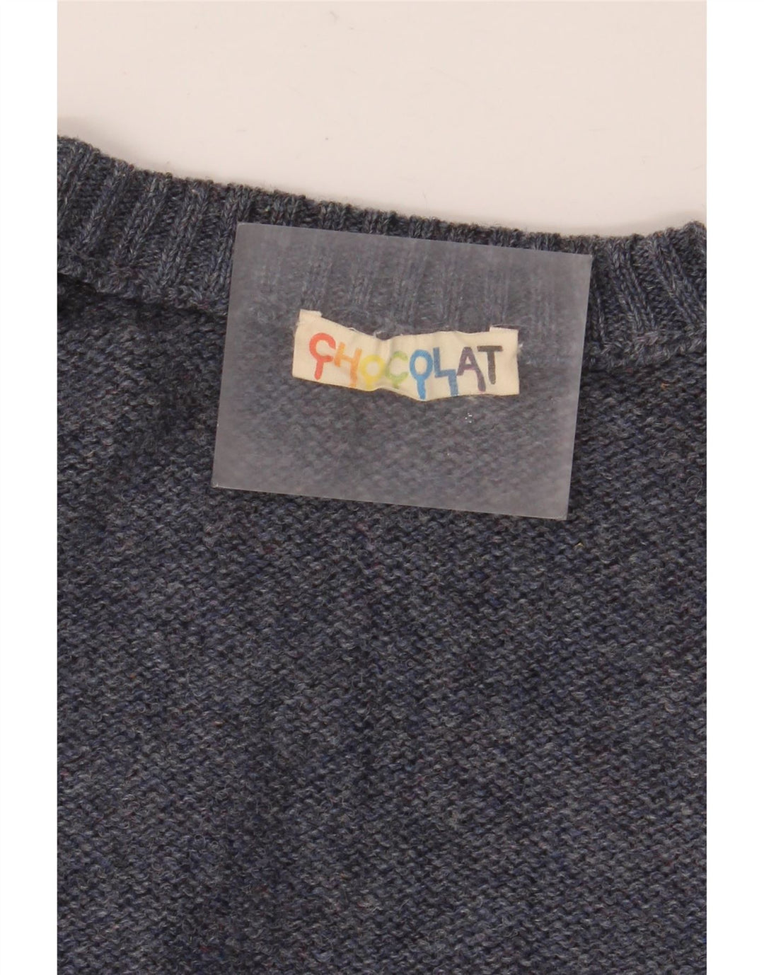 VINTAGE Mens Crew Neck Jumper Sweater Large Blue Argyle/Diamond