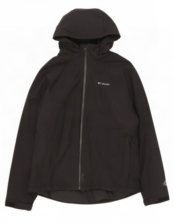Columbia Herre Hooded Windbreaker Jacket UK 44 2XL Sort Nylon
