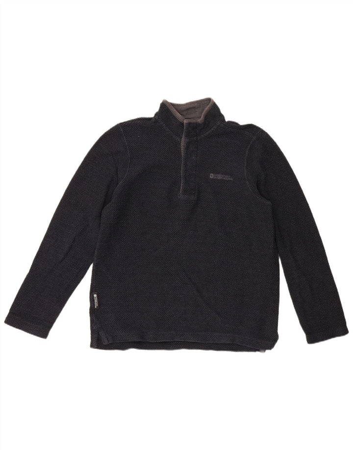 Mountain Warehouse Mens Button Neck Sweatshirt Jumper Small Navy Blue