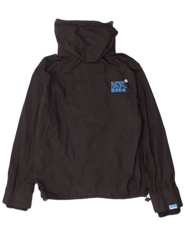 Giacca antipioggia da uomo con cappuccio Superdry Windcheater UK 40 Large Black Colourblock
