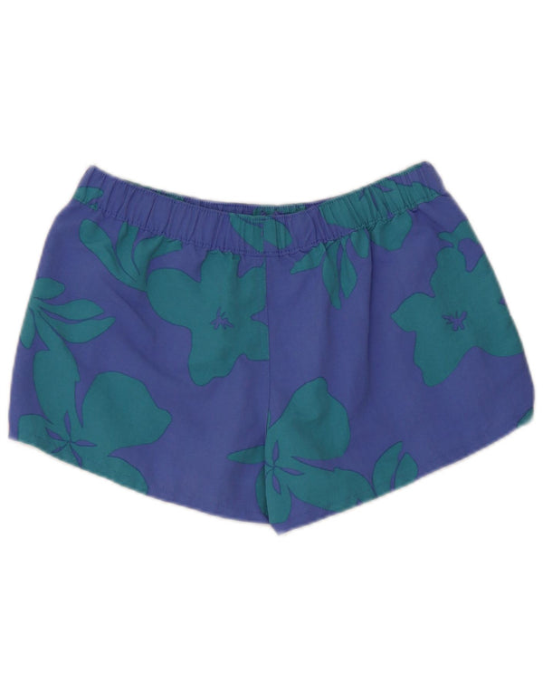 Patagonia Damen Sportshorts UK 10 Small Blue Floral Nylon
