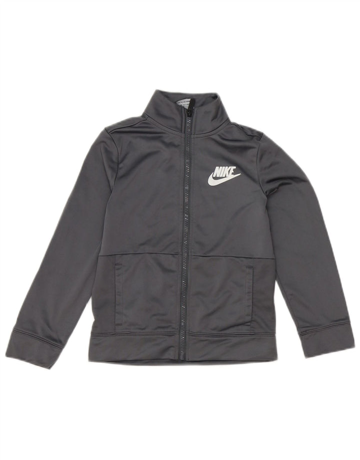Chłopięca kurtka dresowa Nike na 6-7 lat, duża, szara, poliestrowa