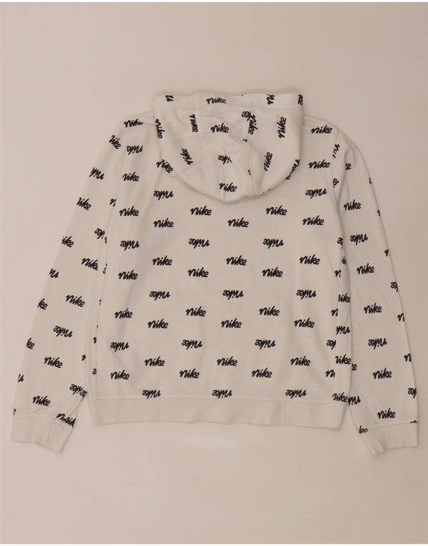 Nike Boys Graphic Standard Fit Hoodie Jumper 13-14 Years XL White Cotton