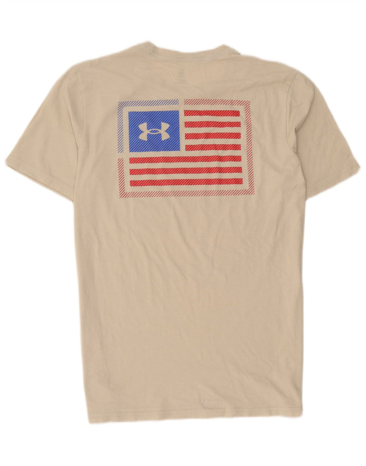 Under Armour Mens Graphic T-Shirt Top Medium Beige