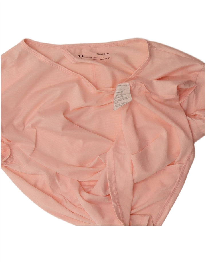 Under Armour Womens Loose Fit Blouse Top UK 10 Small Pink Polyester