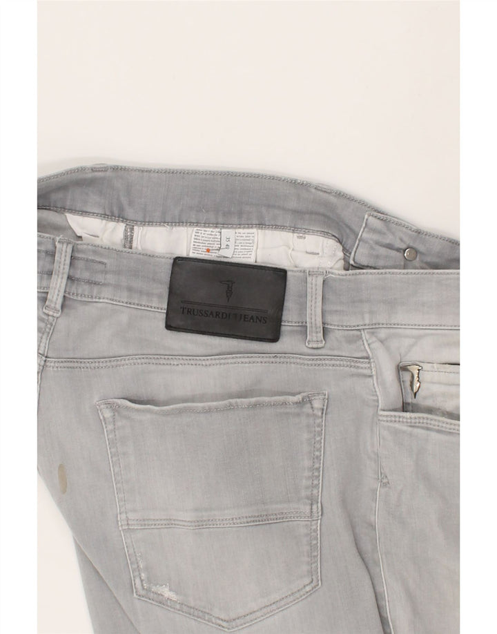 TRUSSARDI Mens Straight Jeans W35 L28  Grey Vintage Trussardi and Second-Hand Trussardi from Messina Hembry 