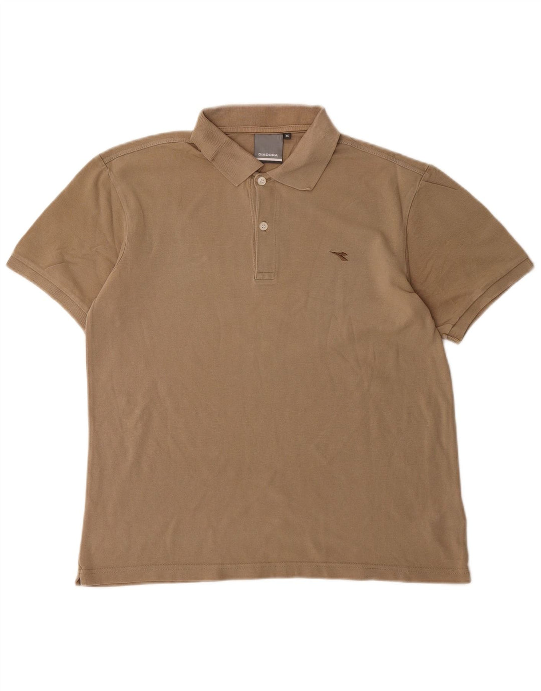 DIADORA Mens Polo Shirt Medium Beige Cotton