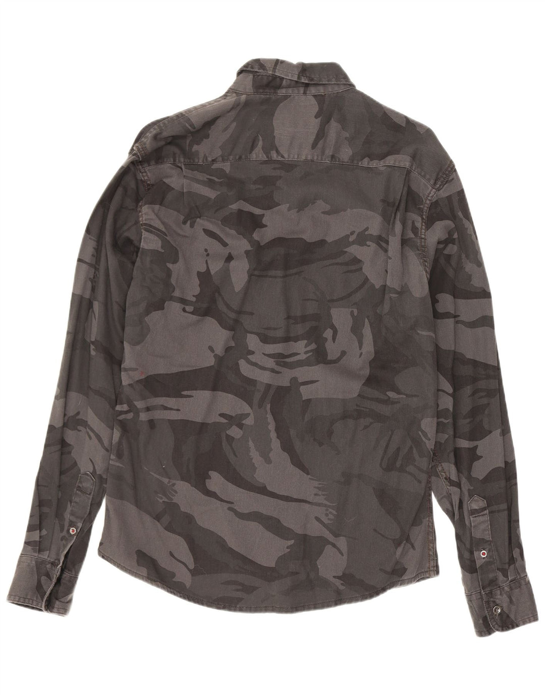 Wrangler Herreskjorte Medium Grå Camouflage Bomuld