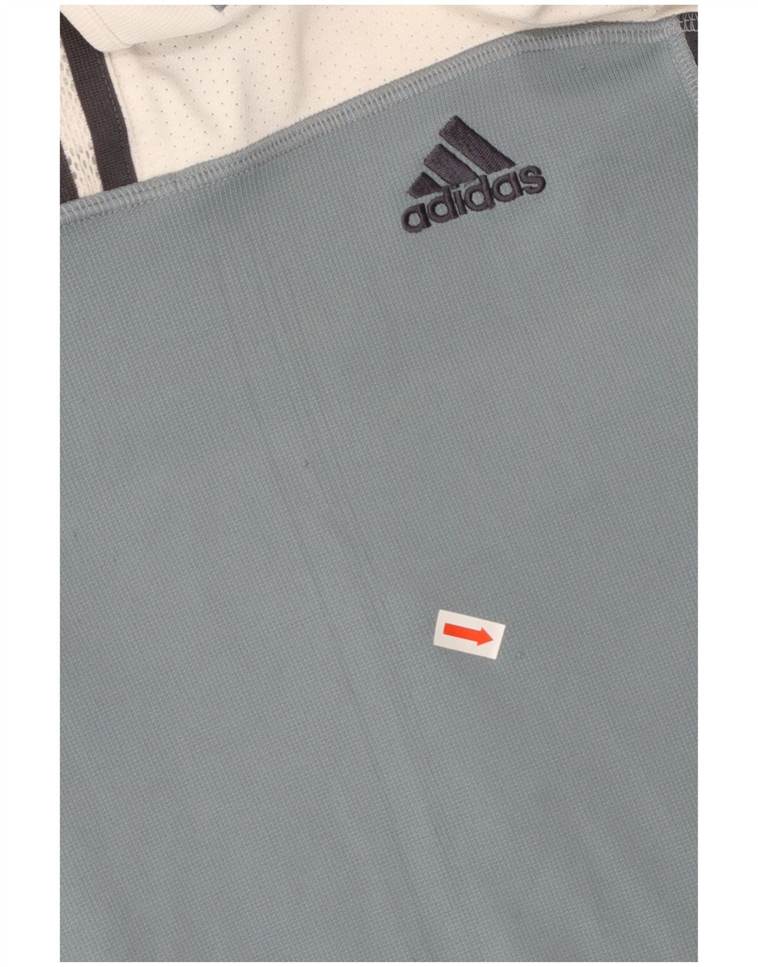 ADIDAS Mens T-Shirt Top UK 40/42 Medium White Colourblock Polyester