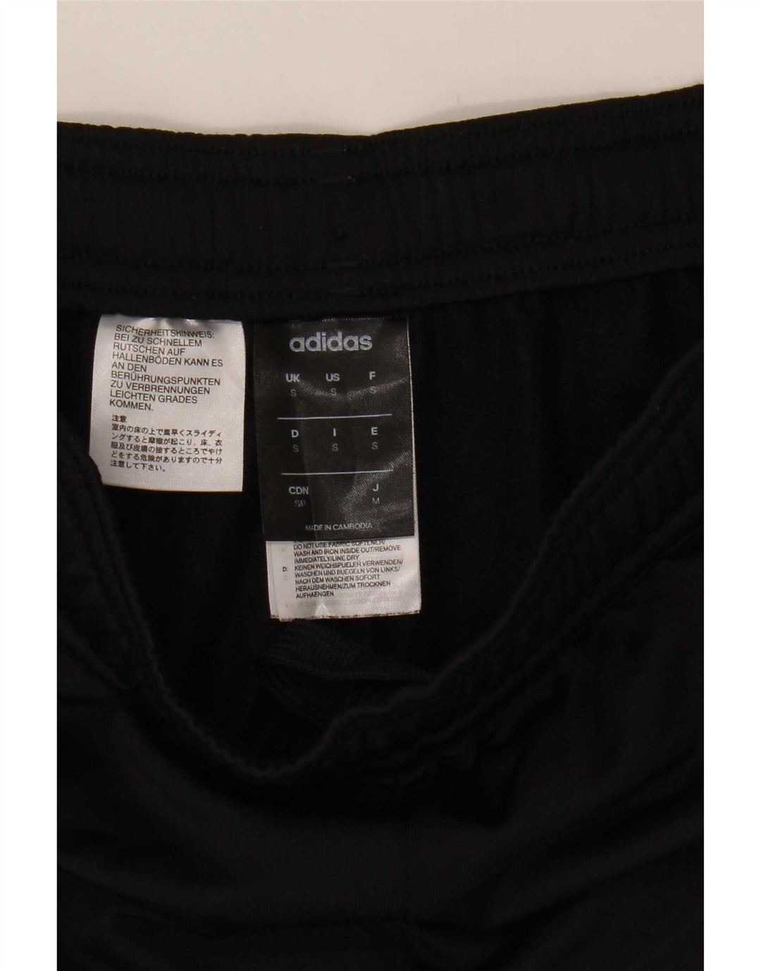 Pantaloni da tuta Adidas Climalite da uomo piccoli in poliestere nero