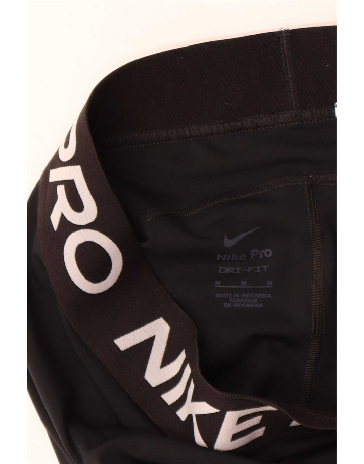 Nike Womens Dri Fit Graphic Leggings UK 12 Medium Black