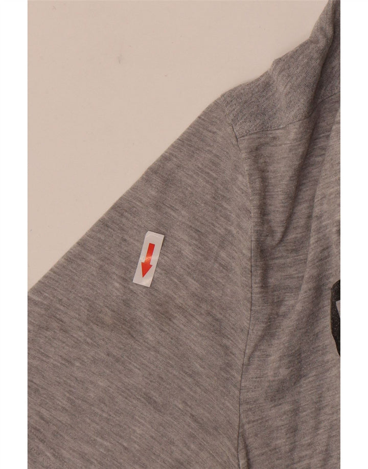 REEBOK Mens Graphic T-Shirt Top Large Grey Flecked Polyester