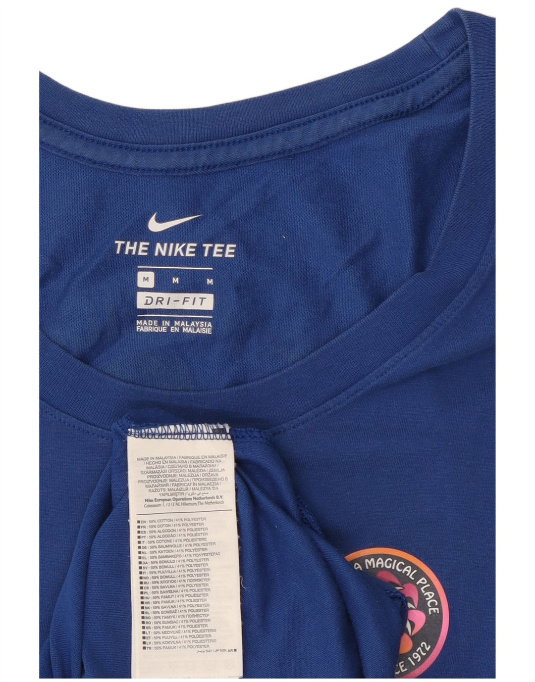 Canotta grafica da uomo Nike Top in cotone blu medio