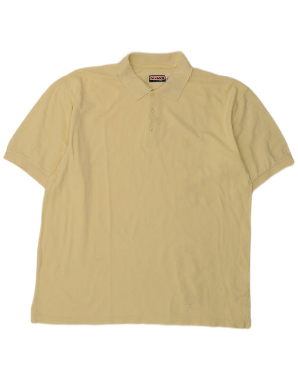 Tricou polo Invicta pentru bărbați, bumbac galben 2XL