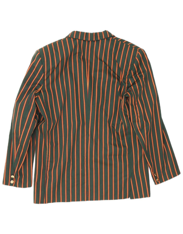 I Pinco Pallino Giacca Blazer da Donna a 2 Bottoni UK 16 Grande Gessato Verde