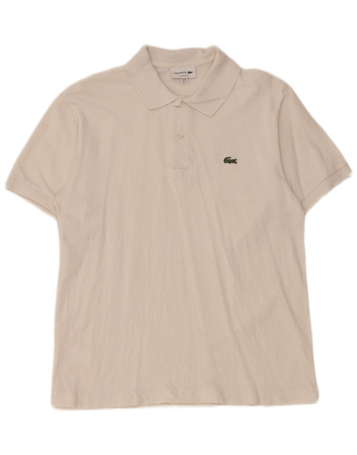 Lacoste Mens Classic Fit Polo Shirt Size 4 Medium White