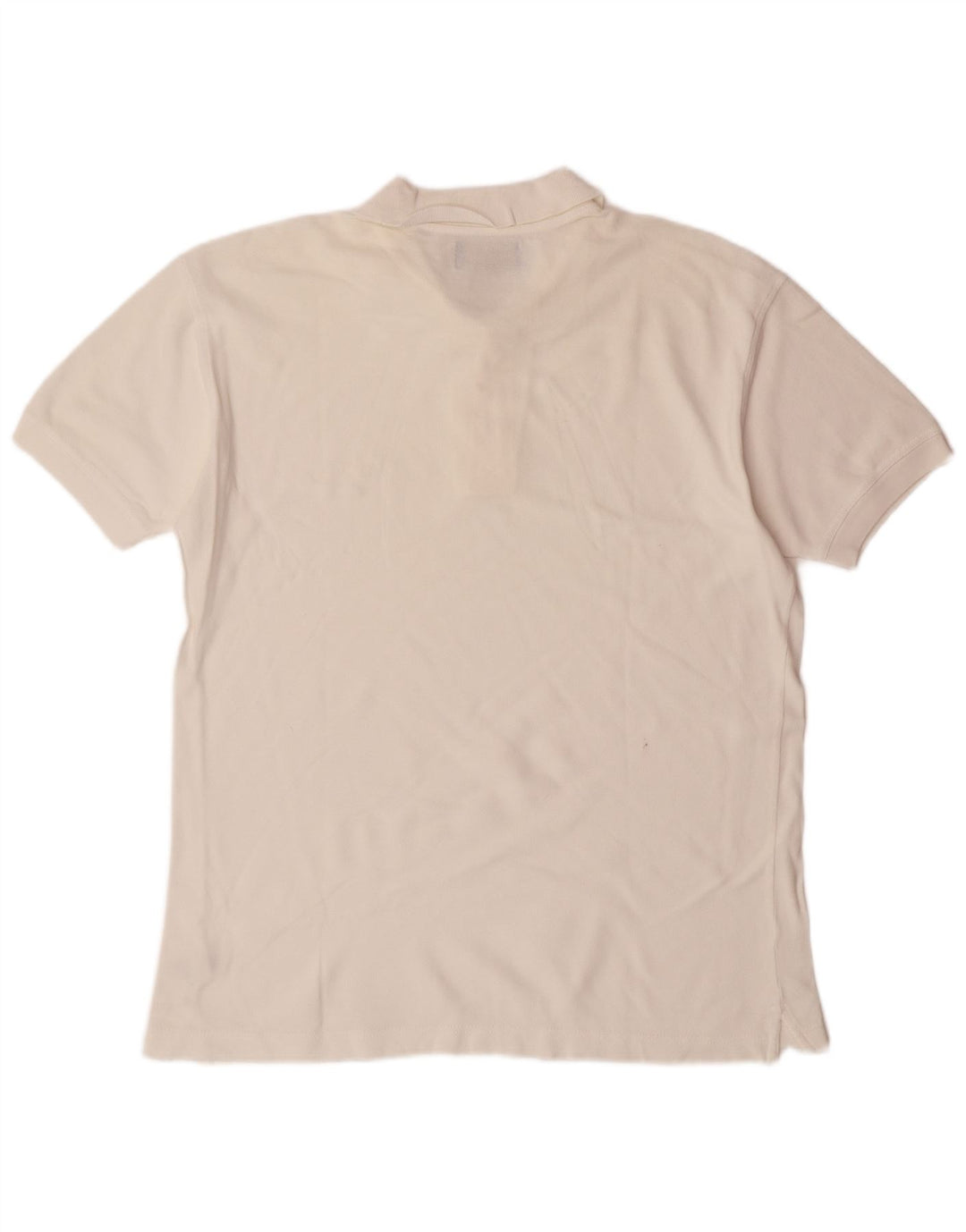 LEE Mens Polo Shirt Large White Cotton