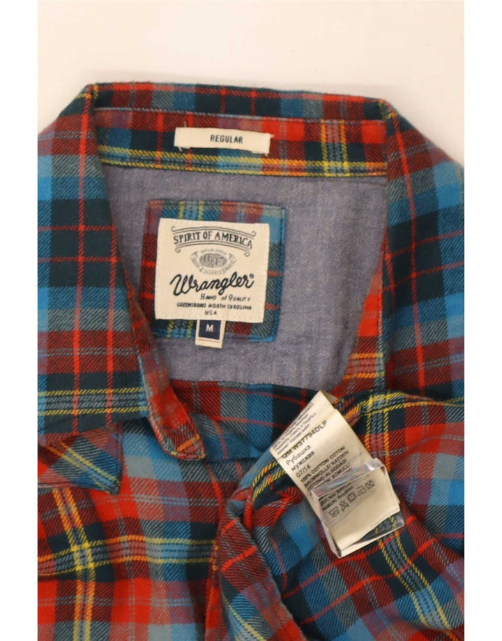 Wrangler Herre Regular Fit Flanellskjorte Medium rød ternet bomuld