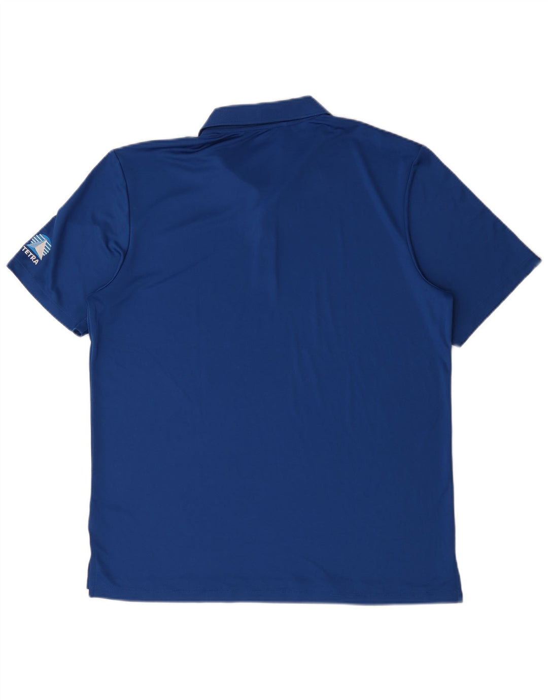 Adidas Mens Polo Shirt Large Blue Polyester
