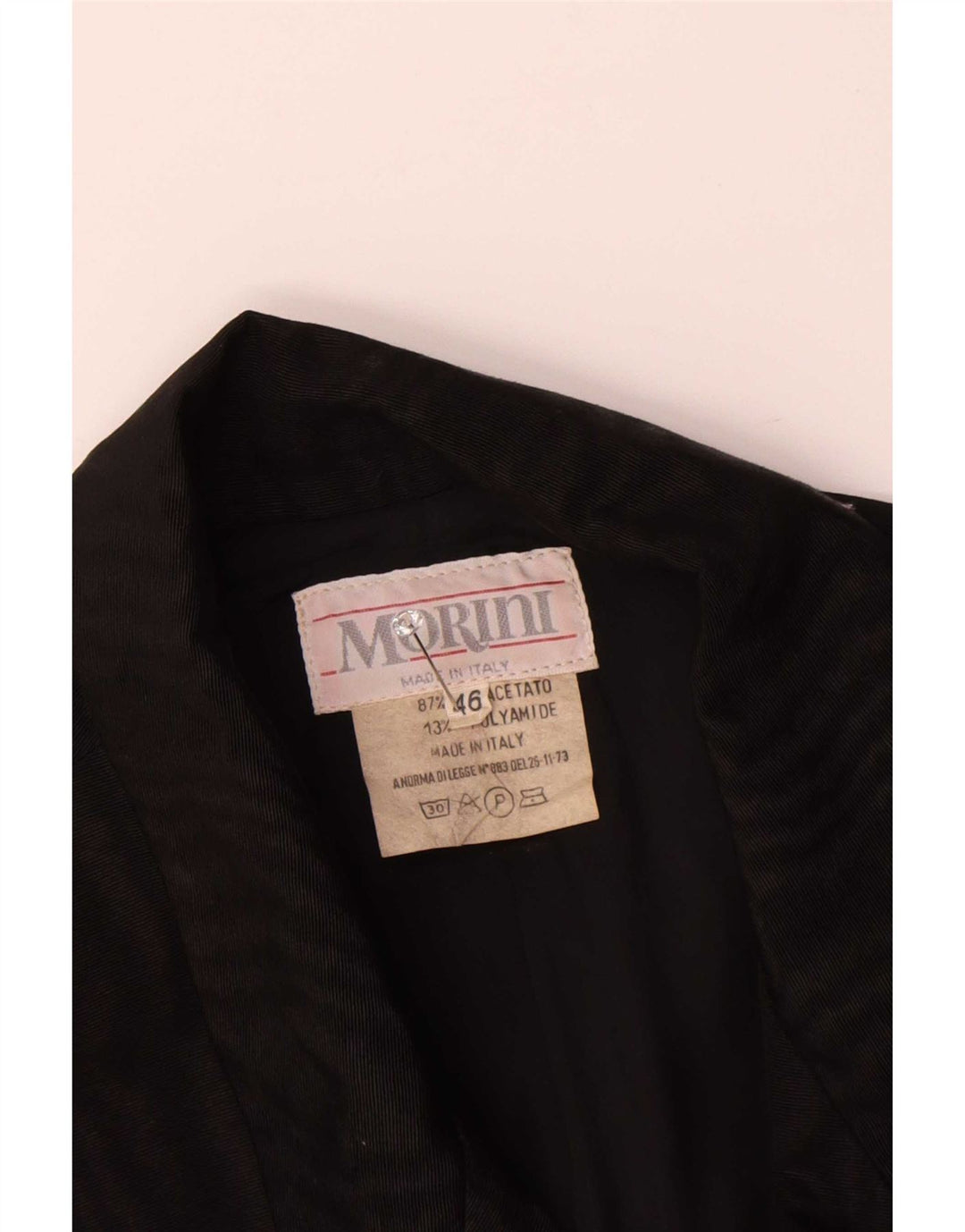 Sergio Morini Giacca blazer a 1 bottone da donna IT 46 Large Nero Acetato