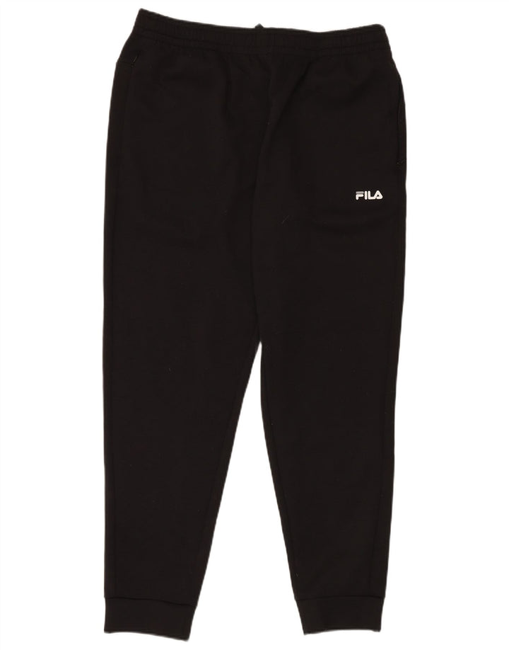 FILA Mens Tracksuit Trousers Joggers Large  Black Polyester