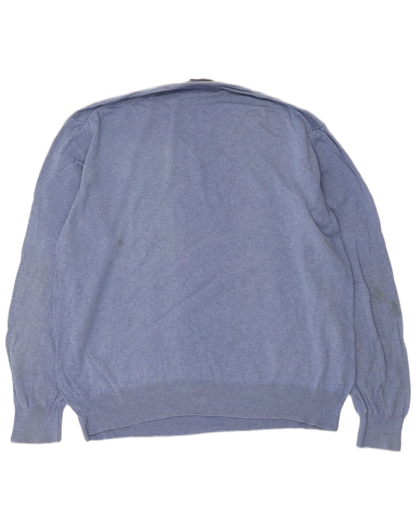 Pulover cu decolteu în V Marlboro Classics pentru bărbați, 2XL, albastru