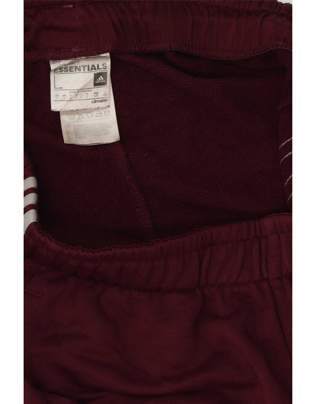 Adidas Mens Climalite Sport Shorts Large Burgundy Polyester